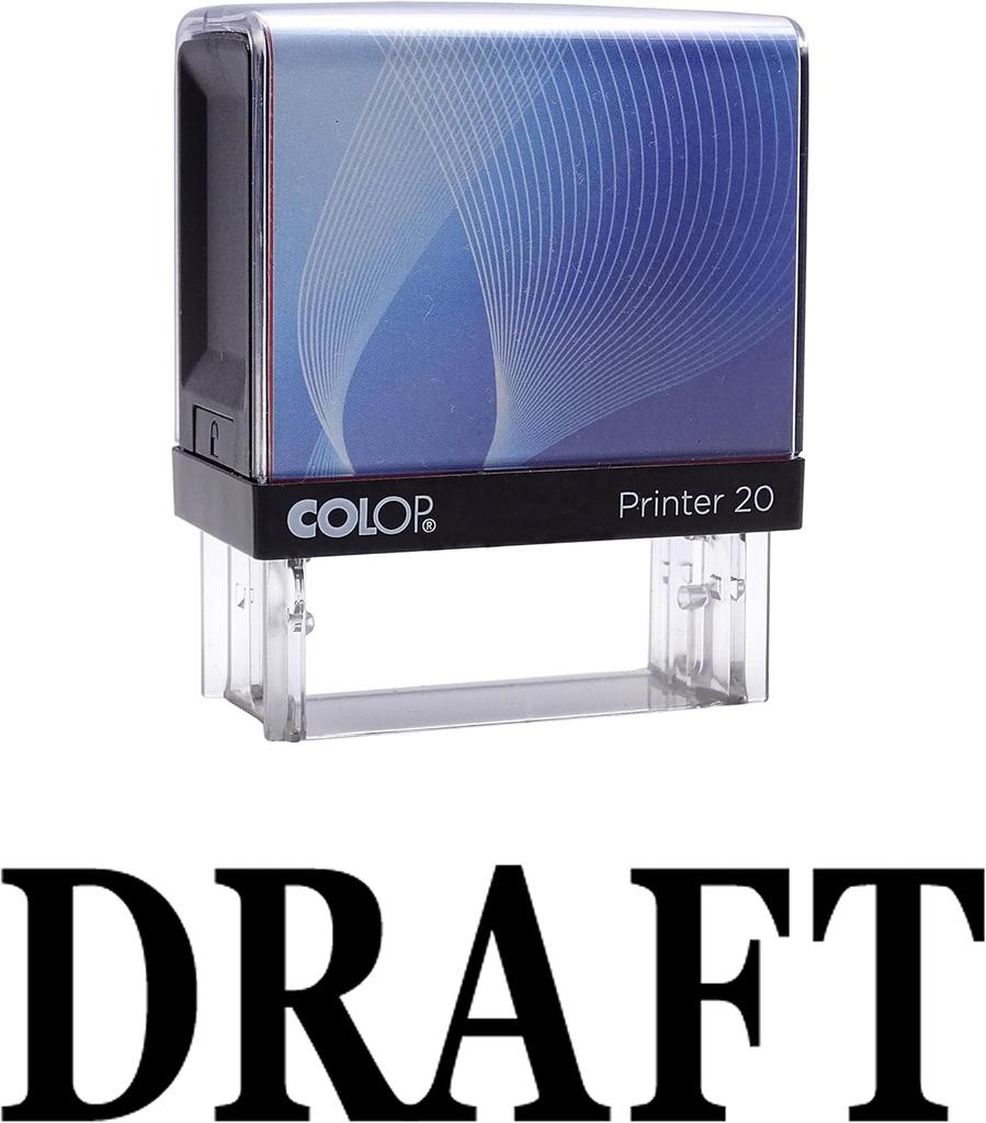 DRAFTS Self Inking Rubber Stamp Custom Colop Office Stationary P20 Mini Stamper