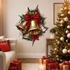 3D Holiday Wall Art Christmas Stickers, Decals for Living Room Bedroom And Party Decorative Stickers Decor, Removable PVC Festive Home Entrance