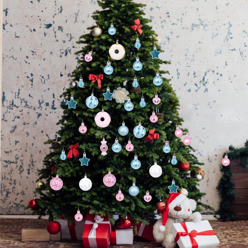 Christmas Ball 72 Pieces Home Indoor Pendant Decor Christmas Ball Ornaments For Tabletop Fireplace Garden Stair Banister Window