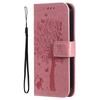 For iPhone 16e Phone Case with Stand Cat Tree Pattern Leather Wallet Mobile Cover