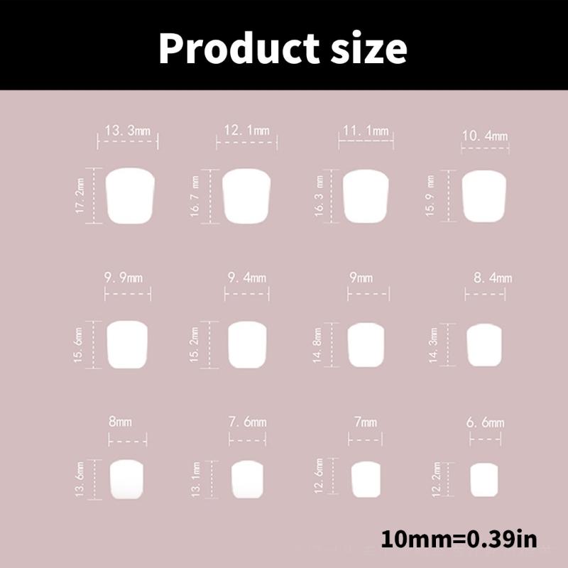 24 Piezas de Uñas Francesas Cuadradas Press-on con Diseños Florales Cobertura Completa Uñas Adhesivas Arte de Uñas de Moda para Primavera