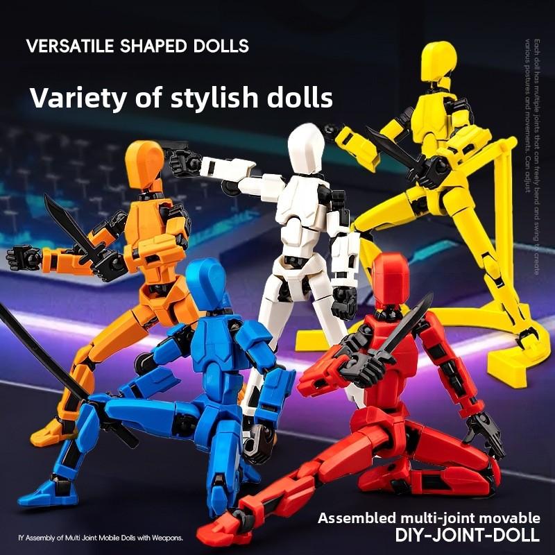 3D Printing Lucky Joint Movable T13 Doll Toy 3rd Gen DIY Radish Man Building Block Stress Reliever Movable Joint Doll