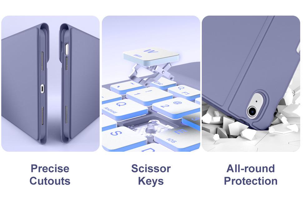 Compatible Bluetooth RGB Backlit Keyboard Case with Pen Slot for Xiaomi Pad 7 Pro, Redmi Pad 2, and Poco 12.1