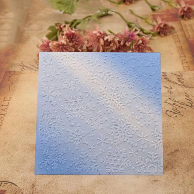 Paper Embossing Folder Snowflake Pattern Embossing Stencils Textured Scrapbooking Templates for Kid Craft Card Making