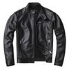 Klassische Motor Rider-Jacke aus echtem Leder. Schmal geschnittener Mantel aus Rindsleder. Modische Herrenjacke aus echtem Leder