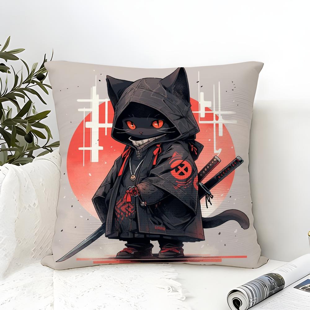 Cool cartoon Japanese ninjas Pillow Case linen pillow case sofa home decor cushion cover cushion cove
