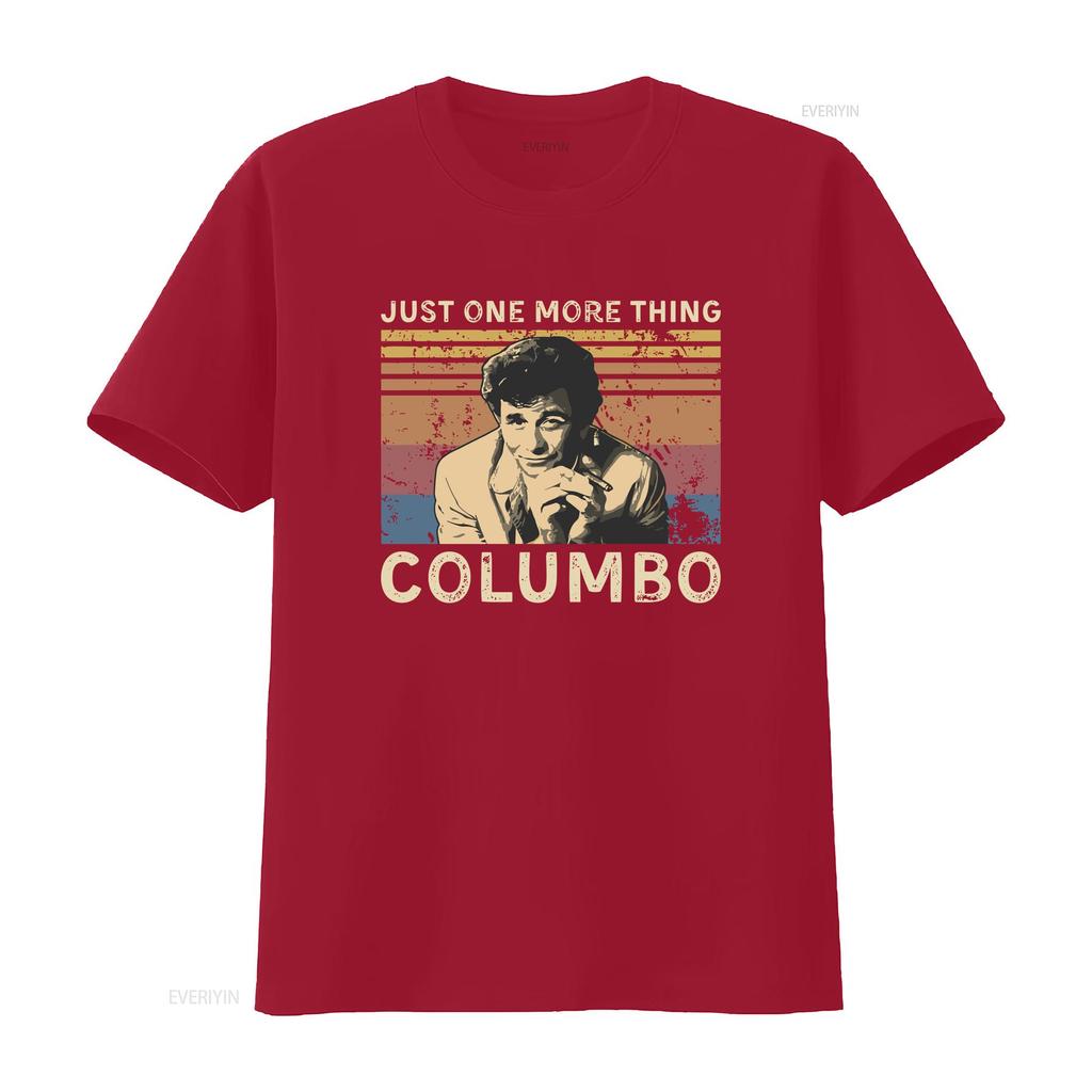 JUST ONE More Thing Columbo Vintage T Shirt SweaT Vintage Washed Homme Unisex Streetwear Stretched Top For Everyday Wear Casual