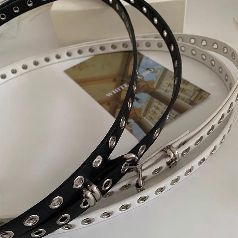 Ins Style Mode Doppelgürtel PU-Ledergürtel Vielseitiges Persönlichkeits-Spice-Girl-Accessoire-Gürtel