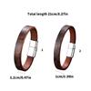 Genuine Cowhides Leather Bracelet Retro Unisex Hand Chain Hanmdade Wristband Couple Jewelry For Casual Outfits