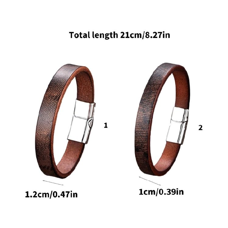Genuine Cowhides Leather Bracelet Retro Unisex Hand Chain Hanmdade Wristband Couple Jewelry For Casual Outfits