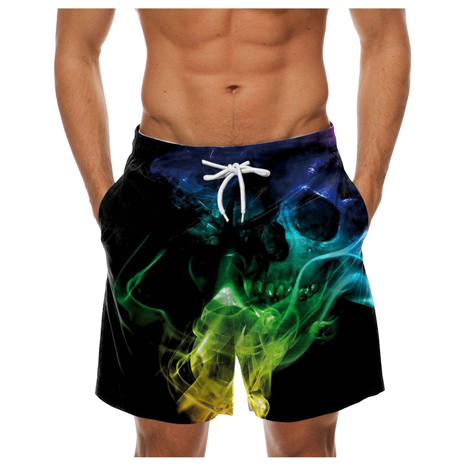 

Мужские шорты, летние каникулы, гавайские повседневные легкие мужские шорты, впитывающие влагу, мужские шорты, модные с карманами L зелёный