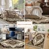 Velvet/nylon style gray coffee shop decorative floor mat, not only warm but also beautifies the space, multifunctional Persian design - soft and