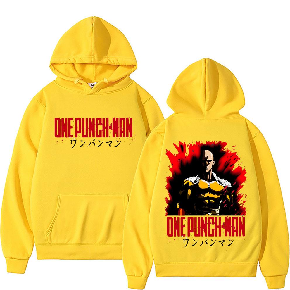 Anime One Punch Man Saitama Hoodie Unisex Clothing Fashion Harajuku Sweatshirt Oversized Pullover Casual Sportswear