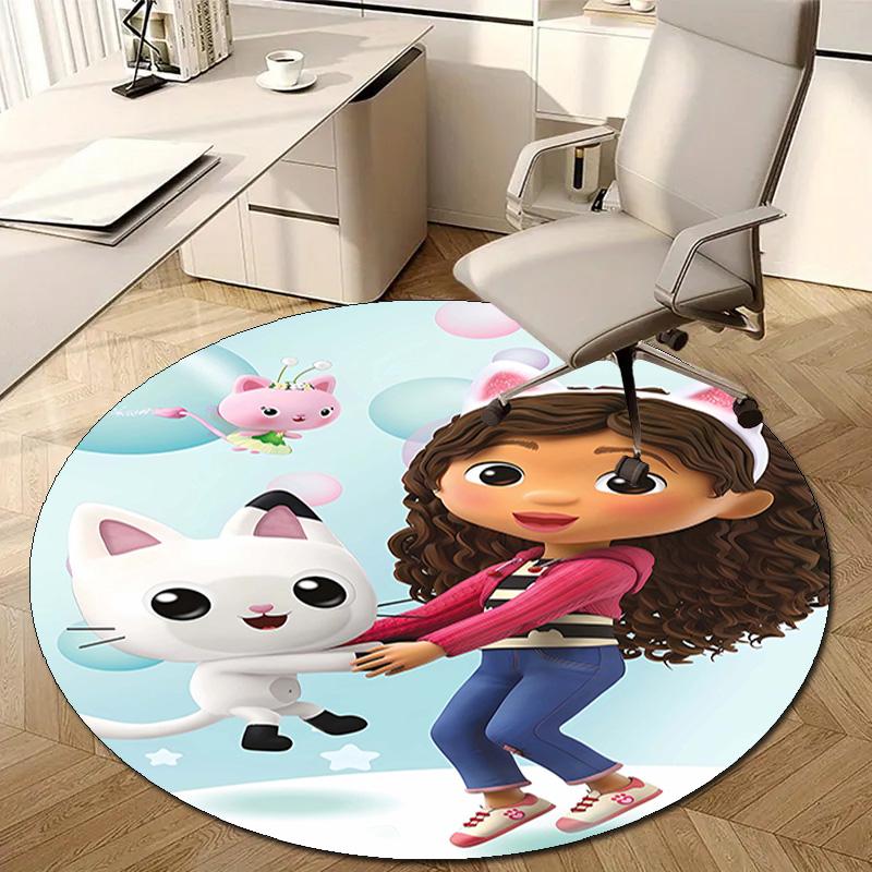 1pc Gaby's Bubble House2 Design Printed Area Round Carpet for Bedroom Living Room Home Decor Rugs Mat Non Slip Mat Rug for Bedside