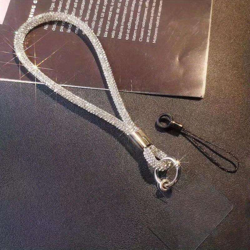 Glitter Flashy Rhinestone Cell Phone Charm Lanyard for Mobile Phone Diamond Crystal Phone Wrist Straps Keychain Hanging Anti-lost Rope