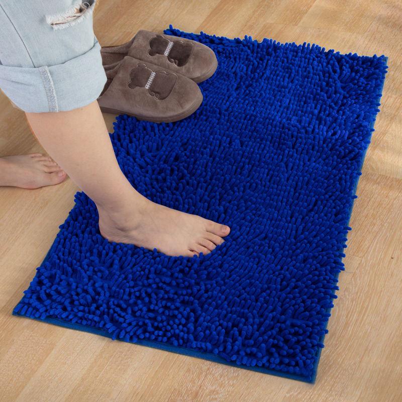 Chenille Anti-slip Bathroom Door Mat - Entry Floor Mat Carpet