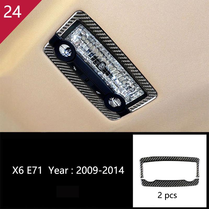 AAACH1 For BMW X5 X6 E70 E71 Accessories Car Interior Air Conditioning CD Console Panel Cover Decoration Trim Carbon Fiber Car Styling