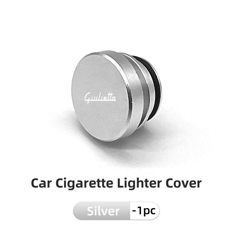 2026 Hot Sticker For Alfa Romeo Car Alloy Cigarette Lighter Plug Cover Dust Protection Cap Interior Accessories GT Stelvio F1 Br