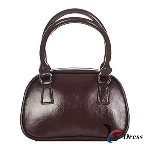 

Моя кругла сумка-тоут (3 кольори) 20x9cm темно-коричневого кольору