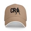 CR Fußballspieler Logo Schwarze Baseballkappe Unisex Verstellbare Sportkappe Mode Streetwear Accessoire für Fans und Athleten