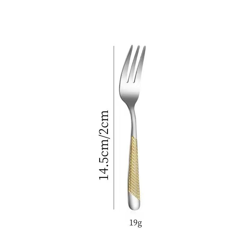 Star Diamond Gold-Plated Stainless Steel Cutlery Set: Luxury Steak Knife and Fork for Hotels