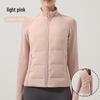 Leichte nahtlose Damen-Laufjacke aus weißer Gänsedaune