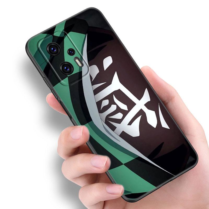 Etui na telefon Anime Demon Slayer dla Xiaomi POCO F2 F3 M2 M3 M4 X3 X4 Pro NFC F4 GT 5G F1 X2 C3 C31 C40 M5S Miękkie TPU Czarny Pokrowiec
