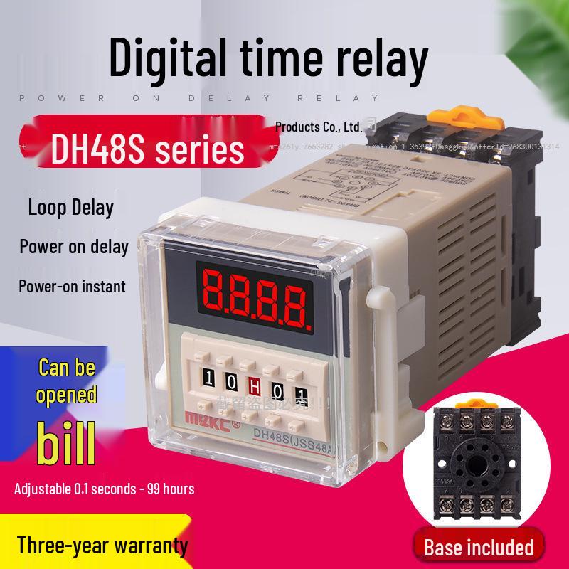 DH48S-S Digital Time Relay: Adjustable 24V/220V Cycle Control, 2Z Switch, 380V Delay