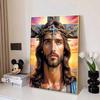 Jesus Cross Art Painting Piece Set, DIY Diamond Painting Cross Stitch Craft 5D Art Crafts Decoration Home Mural