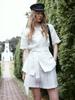 Lenina Tari Linen Half Sleeve Jacket_Ivory