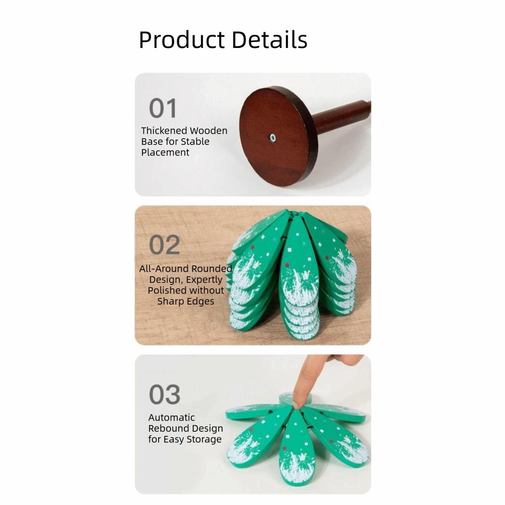 Non-Slip Design Christmas Tree Coaster Anti-Scalding Pot Holder Heat-Resistant Mat Coffee Table