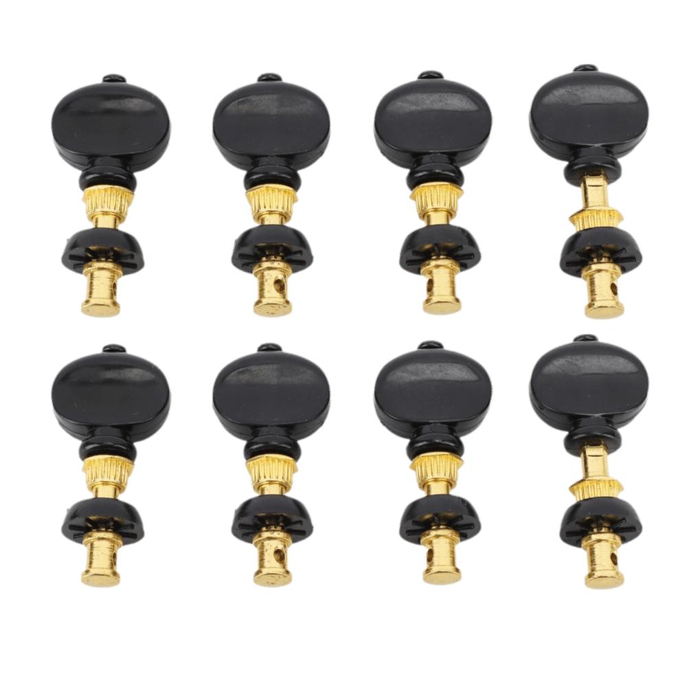 8PCS Metal, Plastic Ukulele Tuners Black And Golden Ukulele Tuning Keys Ukulele Tuning Peg Ukulele