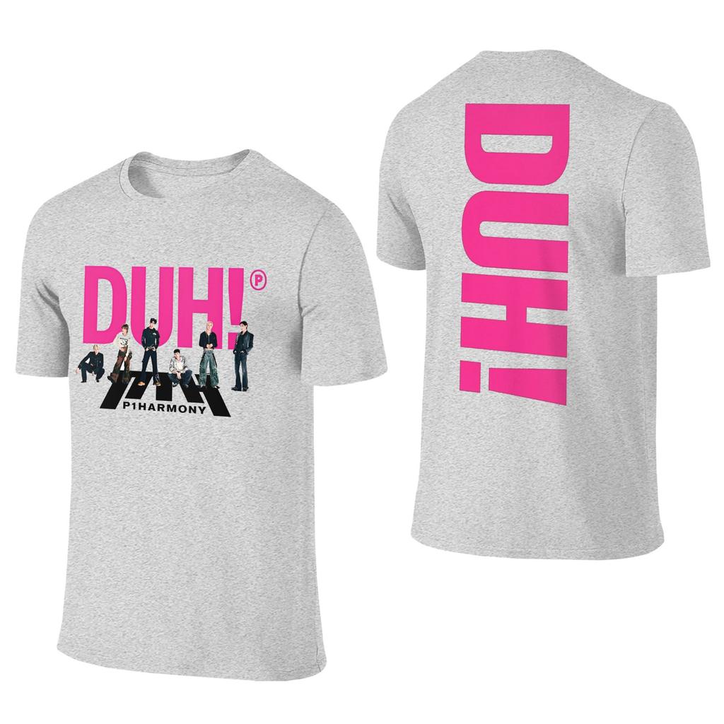 2025 Summer Mens Womens P1Harmony 2025 Tour Kpop Idol Shirt Cotton Printed Tee Shirts P1HARMONY DUH! Top Clothing