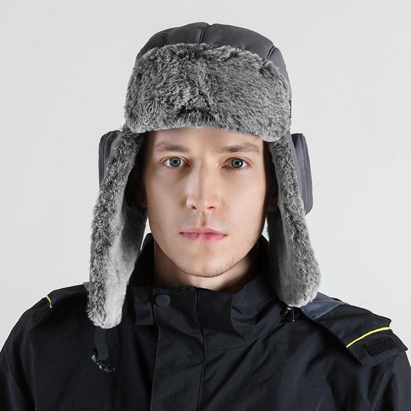 Unisex Outdoor Waterproof Winter Lei Feng Hat with Ear Protection