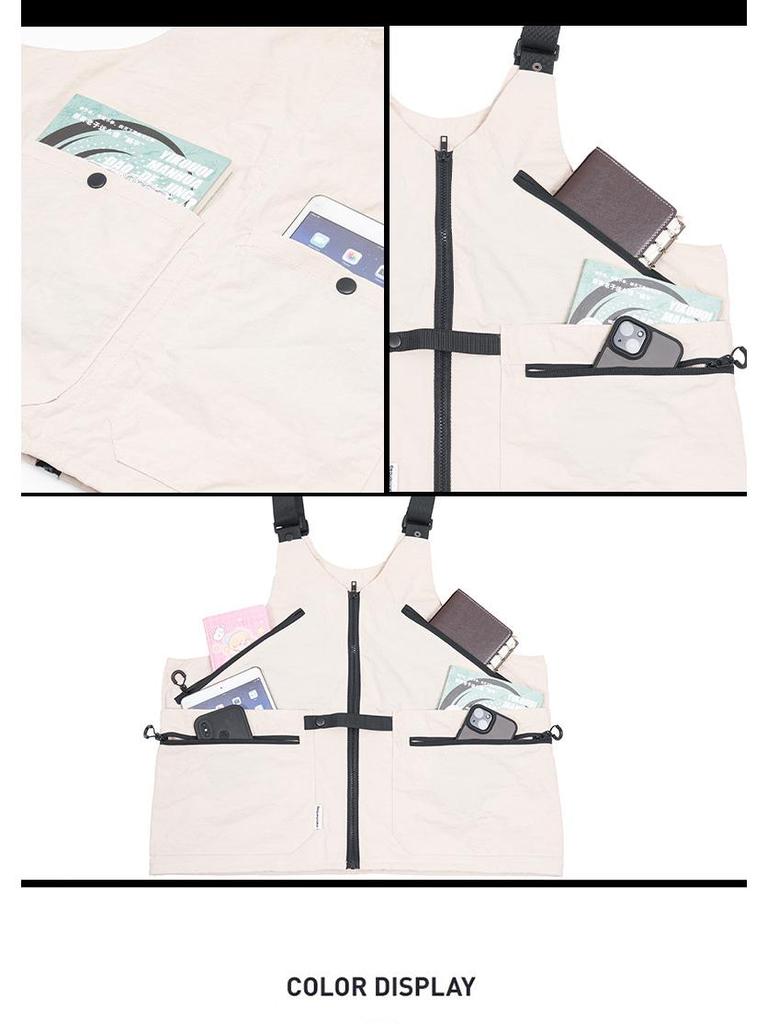 Mountain Series Verwandlungs-Weste-Tasche: Hongkong-Trend, Workwear-Stil, Mehrere Taschen, Umhängetasche mit großem Fassungsvermögen