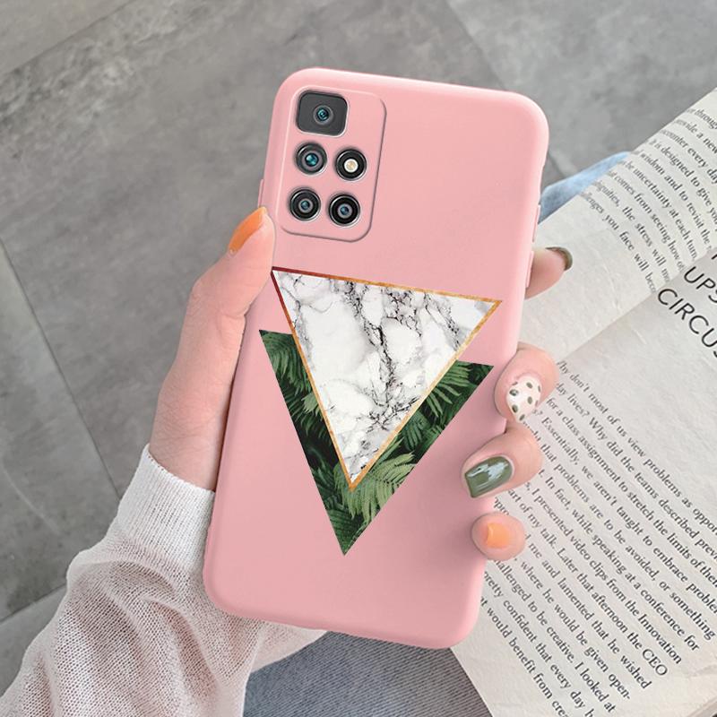 Marble Pattern Phone Case For Redmi 10 Redmi10 Protective Cover Case Pink Gold Marble Soft Silicone Funda For Xiaomi Redmi 10