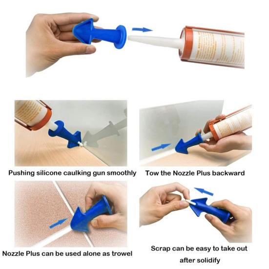 3Pcs Glue Nozzle Scraper Shovel Sealant Remover Cleaning Glass Tile Dirt Tool