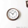 KATOMOKU Muku Clock 16 Walnut km-113WARC Wall Clock with Continuous Second Hand, 30.6cm Diameter (Radio-Controlled Clock)