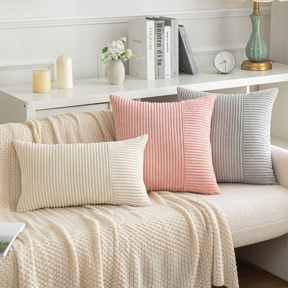 Multiple Sizes Corduroy Pillowcase Classic Cushion Cover Throw Pillowcover  Living Room/Office
