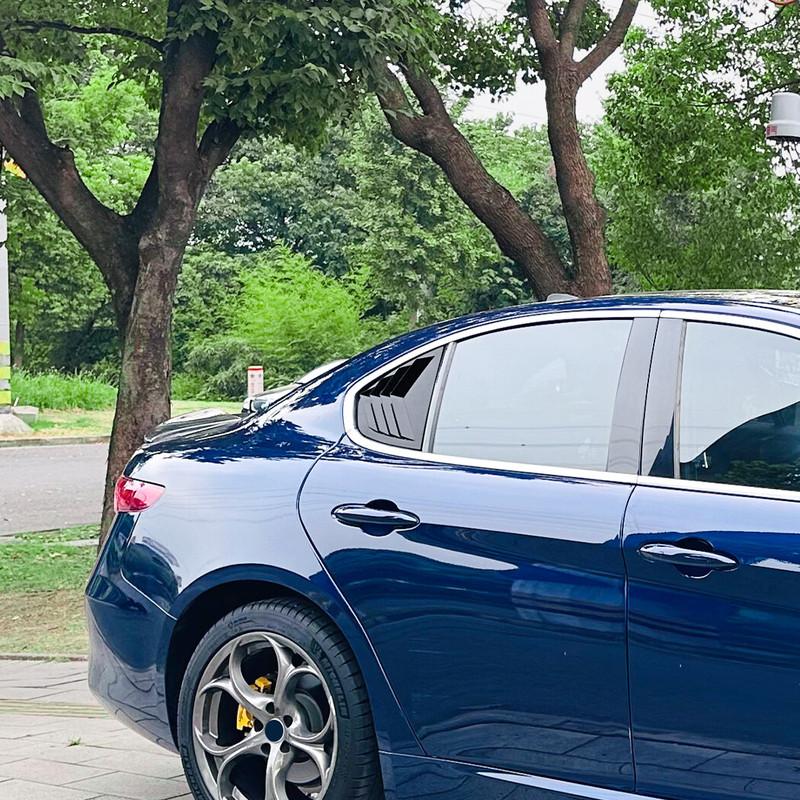 For Alfa Romeo Giulia 2015 2016 2017-2024 ABS Plastic Rear Window Quarter Louver Cover Side Vent Trim Car Adhesive Accessories