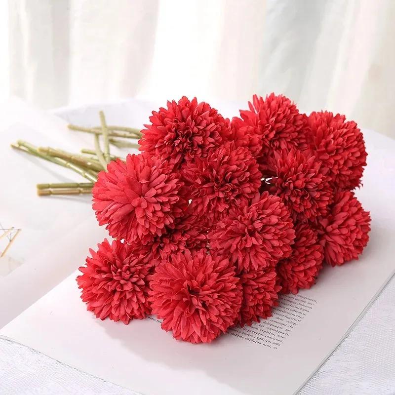 5Pcs Artificial Hydrangea Flower Bouquet Living Home Room Decoration DIY Vase Flower Fake Plants Party Table Wedding Decor