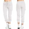 Dame Leggings Elastisk Midje Snøring Casual Elastiske Sidelommer Lange Bukser