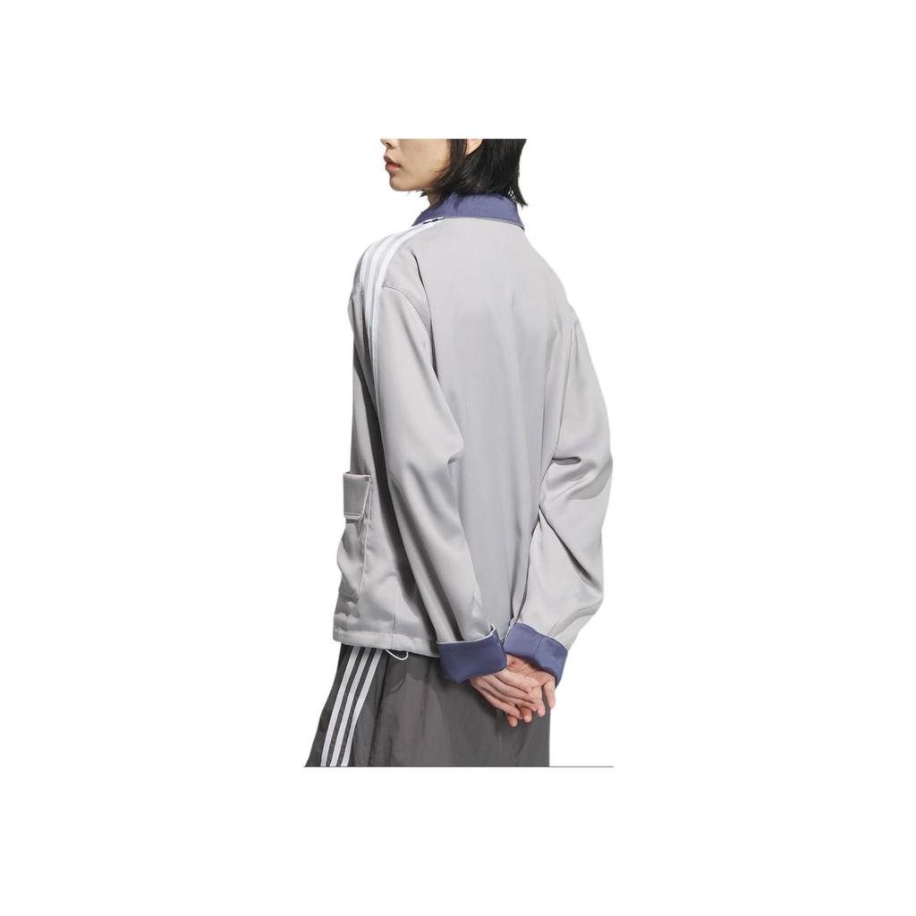 Adidas Originaler CN TT Sateng Kinesisk Stil Knapper Merkelogo Retro Sport Ståkrage Brodert Stripet Casual Langermet Jakke JV9256