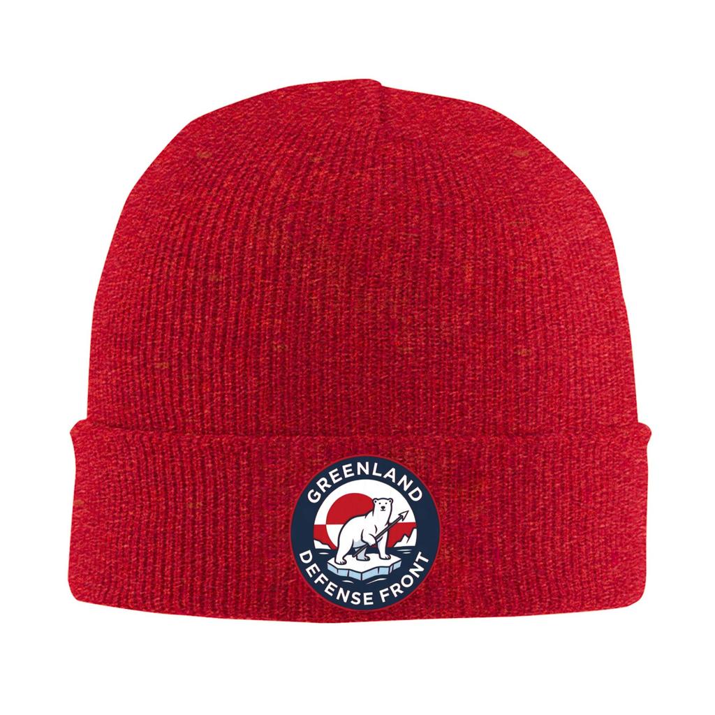 Greenland Defense Front Knitting Hat Beanie Hats Kpop Elastic Men Women Unisex Bonnet Hats Autumn Winter Y2K Cool Caps Gift