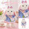 Cute Plush Toy with Backpack - Soft Stuffed Animal Bunny Plushie for Kids