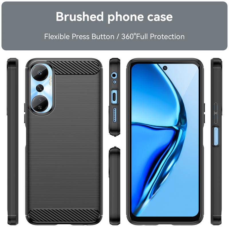 Per Cover Custodia Infinix Hot 20 Per Infinix Hot 20 X6826 X6826B X6826C Paraurti Silicone Fibra di Carbonio Custodia Per Infinix Hot 20 Cover