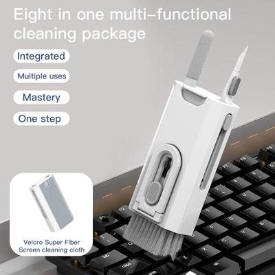 Kit de Nettoyage 8 en 1 Nettoyant Clavier Pour AirPods iPhone Outils de Nettoyage Extracteur de Touches Ensemble Brosse Écran Stylo Nettoyant Écouteurs