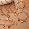 Exquisite, Small and Flexible, Red Rope Woven Pendant Accessories, Daily Wear Atmosphere Jewelry Set