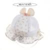 Sweet Floral Print Baby Girl Sun Hat Summer Thin Mesh Breathable Fisherman Cap for Toddler Girls Ruffle Brim Sun Visor Hats
