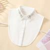 Vintage Shinny Beaded Fake Collar Chiffon Versatile Decoration Detachable Collars Blouse Sweater False Collars